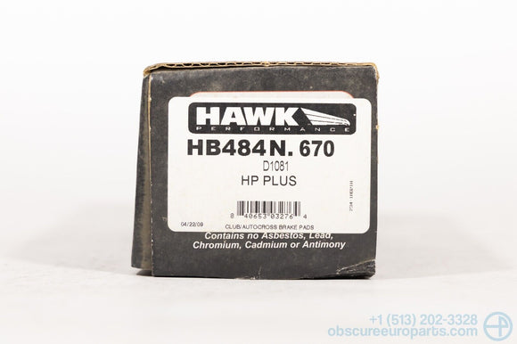 NOS Hawk HP Plus Compound Front Brake Pads for 2005-2010 Ford Mustang S197