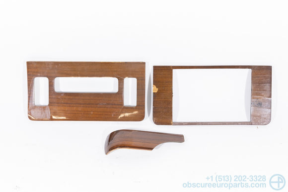 Used 1976-1985 Mercedes W123 240D 300D 300CD 300TD Center Console Wood Trim Set