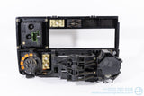 Picture of a black climate control panel and clock for a BMW E30 3-Series