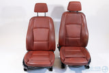 For Parts or Repair - 2007-2013 BMW E82 128i 135i Coral Red Sport Front Seat Set