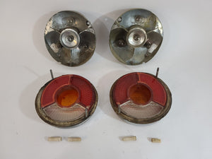 Used 1966-1974 BMW E10 1502 1600 2002 Tail Light Roundie Pair Complete Set