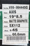 NOS Single Verde Axis 5x112 19x8.5J ET45 Matte Graphite Mercedes Benz Spec