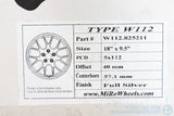 NOS Single MiRo Type W112 Wheel 5x112 18x9.5J ET40 HB57.1 Hyper Silver