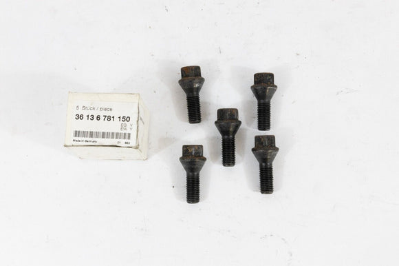 NOS 1972-2013 BMW Lug Bolt M12 x 1.5 Set of 5 - 36136781150