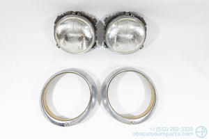 Used Cibie Head Light Set w/ Rings and Mounts for 1970-1986 Porsche 911