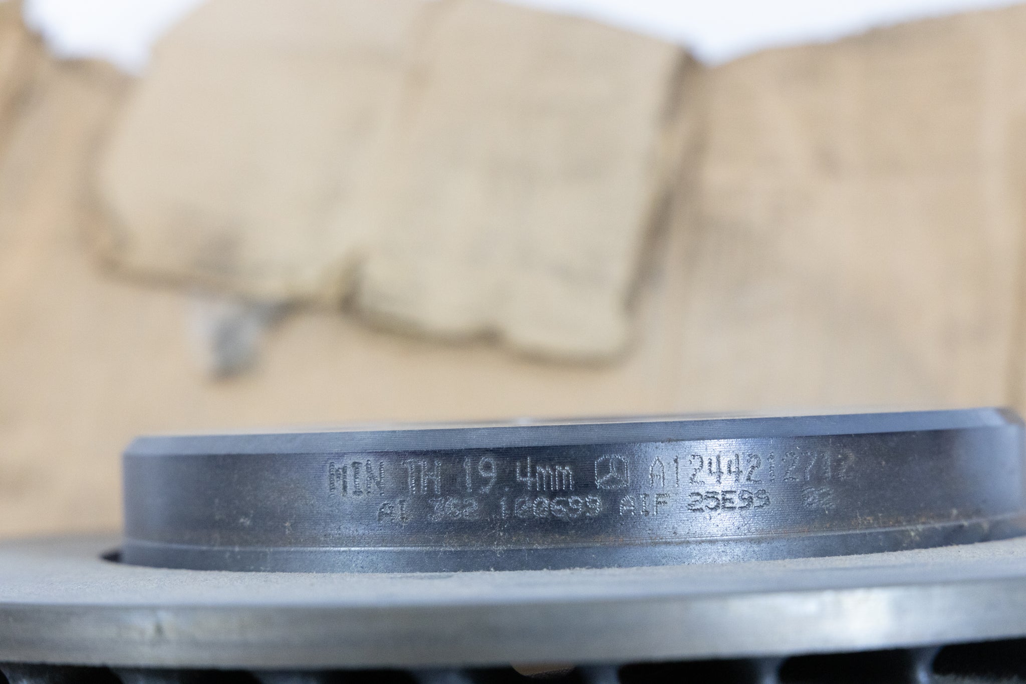 NOS 1971-1995 Mercedes Benz W124 R107 Front Brake Rotor 1244212712